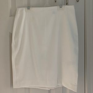 White Square Print Banana Republic Pencil Skirt